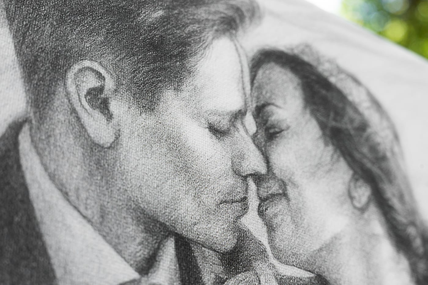 Szkic ze zdjęcia na płótnie – przybliżenie